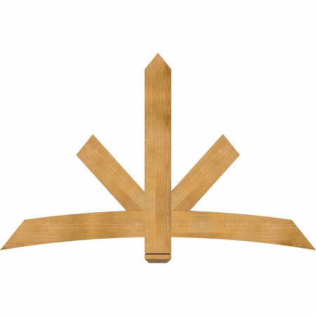Ekena Millwork Alberta Rough Sawn Timber Gable Bracket, Western Red Cedar, 72"W x 45"H x 2"D x 6"F, 15/12 Pitch GBW072X45X0206ALB00RWR